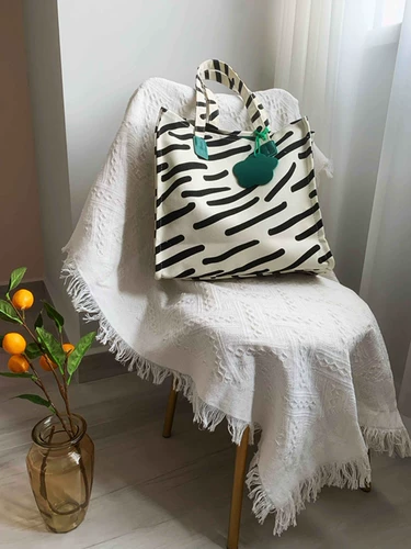 Зебра, модный шоппер, вместительная и большая брендовая сумка на одно плечо, ноутбук