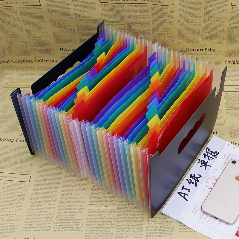 Bill classification multilayer file bag small number a5 documents bill collection clip invoice underbar office home document bag-Taobao