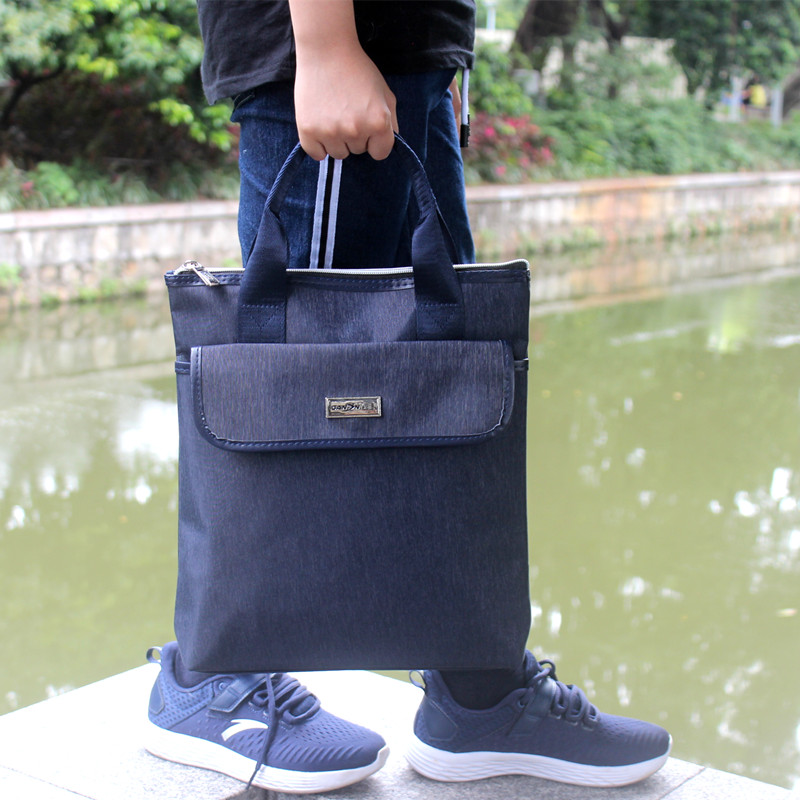 Trend Fashion Handheld Men's Bag Business Package Meeting Briefcase Canvas File Kit Personality Casual Men's Bag