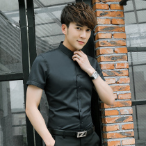 Handsome suit shirt male short sleeves 2021 new indeed good business anti-wrinkle and burn-and-shirt thin and trendy native personality