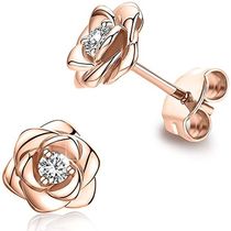 CAOSHI Dainty Flower Stud Earrings for Women Delicate Ear