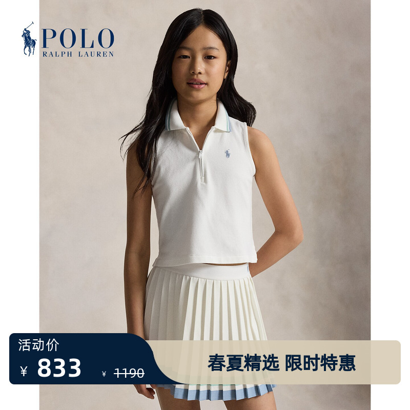 Ralph Lauren/Ralph Lauren Girls' Spring 2026 Half-Zip Authentic Polo Shirt Rl44331 Ralph Lauren/Ralph Lauren Girls' Spring 2026 Half-Zip Authentic Polo Shirt Rl44331
