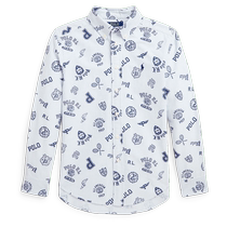 Ralph Lauren Boys 24 Autumn Striped Cotton Oxford Pattern Shirt RL42254