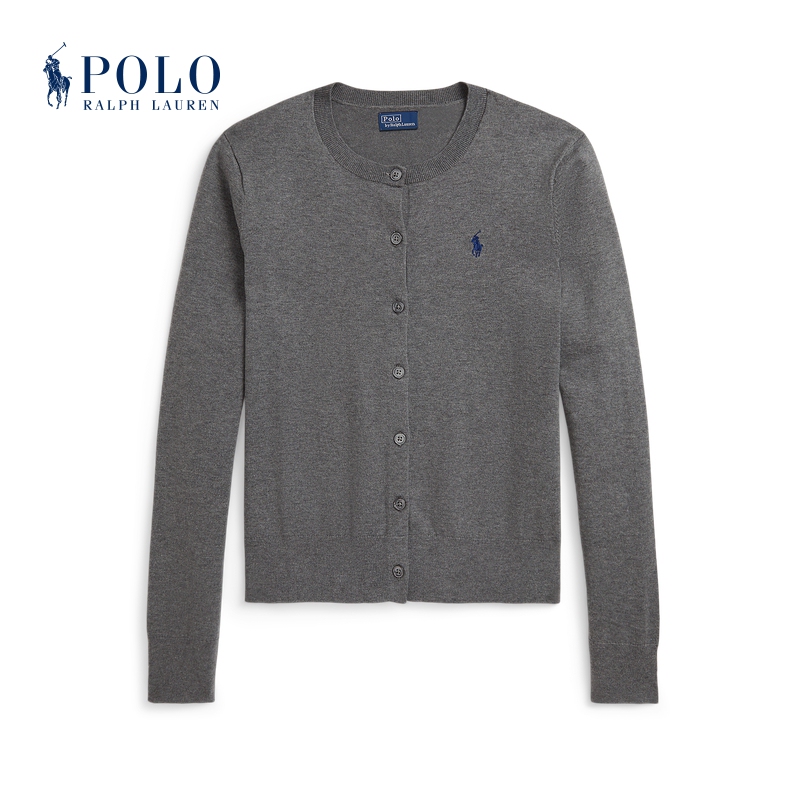 Ralph Lauren/Ralph Lauren Women's Classic Slim Fit Round Neck Knitted Cardigan Rl26850