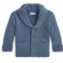 Ralph Lauren Ralph Lauren baby autumn 24 cotton green fruit collar knitted cardigan RL42020