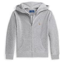 Ralph Lauren 拉夫劳伦男童 24秋针织灯芯绒全拉链连帽衫RL42240