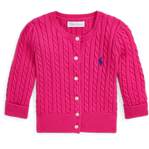 Ralph Lauren Ralph Lauren baby autumn 24 cable knitted cotton knitted cardigan RL41898
