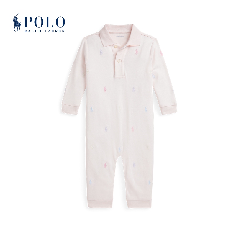 Ralph Lauren/Ralph Lauren Baby Classic Polo Pony Cotton Polo Jumpsuit Rl41897 Ralph Lauren/Ralph Lauren Baby Classic Polo Pony Cotton Polo Jumpsuit Rl41897