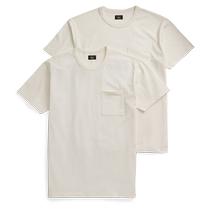 RRL Mens Classic 2-piece garment-dyed pocket T-shirt RL91945