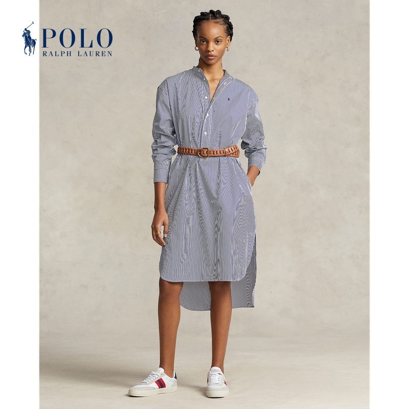 Ralph Lauren/Ralph Lauren Women's Classic Loose Fit Striped Cotton Dress Rl24007