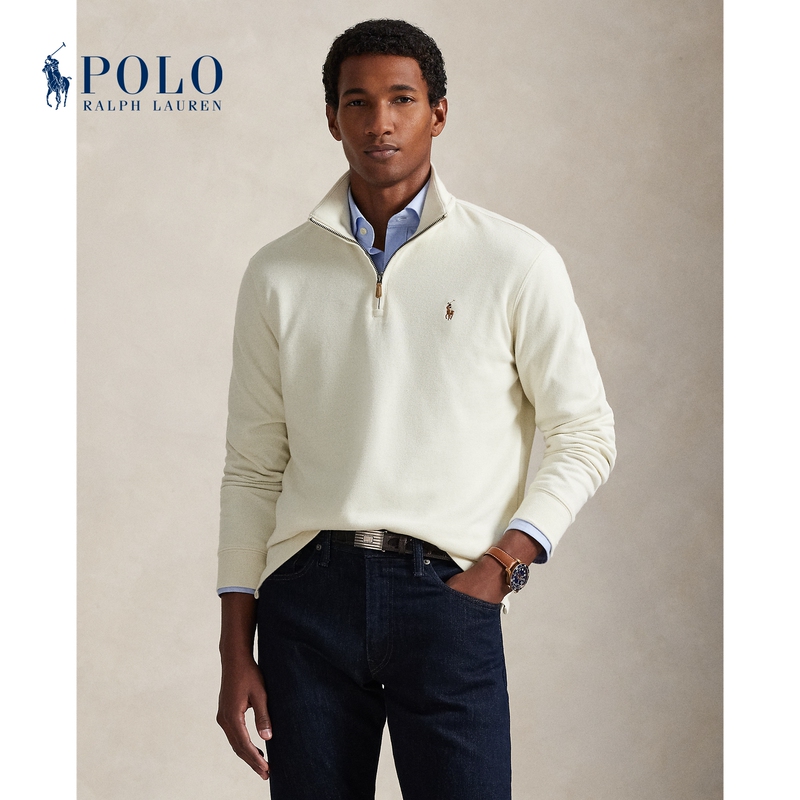Ralph Lauren/Ralph Lauren Men's Clothing 26 Autumn Estate Ribbed Cotton Quarter-Zip Pullover