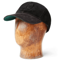 RRL unisex spring 24 RRL ranch logo suede baseball cap RL93801