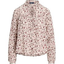 Ralph Lauren Womens Fall 24 Loose Floral Pattern Cotton Shirt RL25911