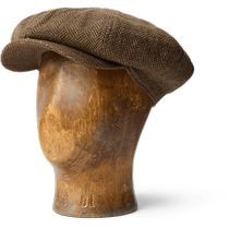 RRL mens and womens same style autumn 24 herringbone twill newsboy cap RL94018