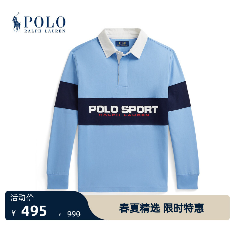 Ralph Lauren/Ralph Lauren Boys' 26 Spring/Summer Polo Sport Cotton Rugby Shirt Rl44376 Ralph Lauren/Ralph Lauren Boys' 26 Spring/Summer Polo Sport Cotton Rugby Shirt Rl44376