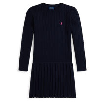 Ralph Lauren Girls Fall 24 Cable Knitted Dress RL41970