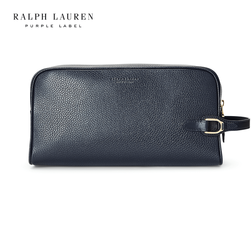 PURPLE LABEL male fit 2022 Summer Welington leather wash bag RL51782