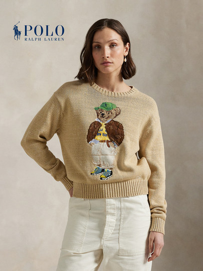 Ralph Lauren/Ralph Lauren Suéter de algodón con osito polo de principios de otoño número 25 para mujer