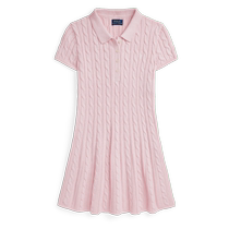 Ralph Lauren Girls Fall 24 Cotton Polo Sweater Dress RL41958