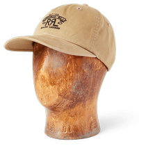 RRL男女同款 24年春RRL牧场徽标斜纹布棒球帽RL93850