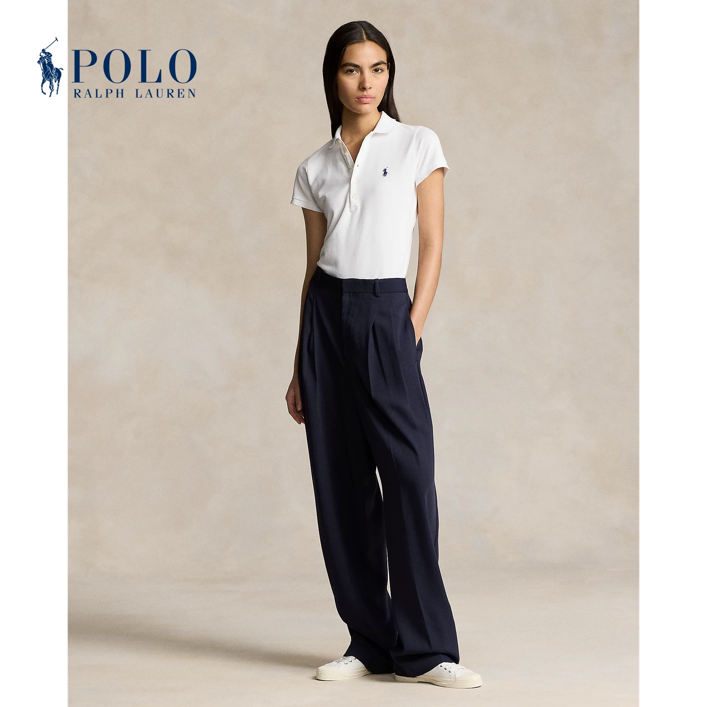 Ralph lauren, classic fitted elastic polo, cut
