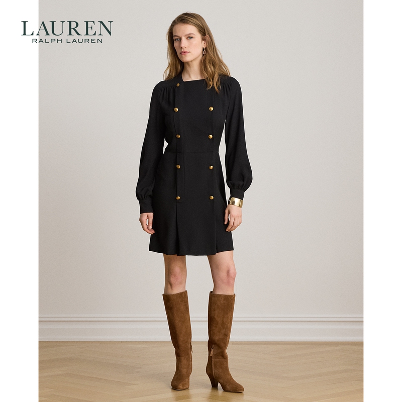 Lauren/Ralph Lauren Women's 2026 Early Autumn Double-Breasted Georgette Dress Rl63210
