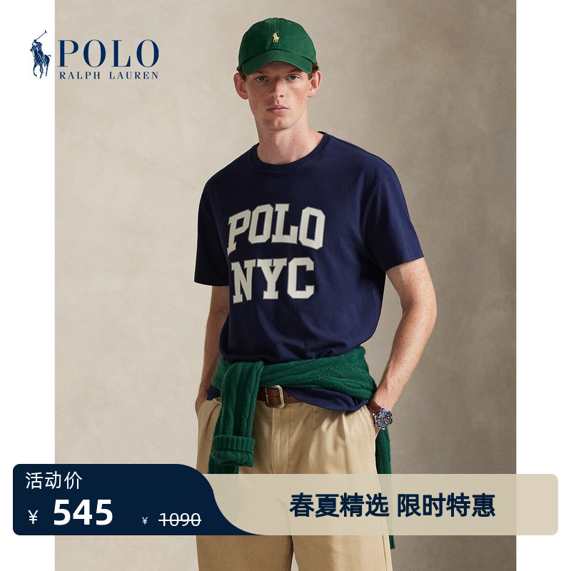 Ralph Lauren/Ralph Lauren Men's Spring 26 Classic Pattern Cotton T-Shirt Rl101037 Ralph Lauren/Ralph Lauren Men's Spring 26 Classic Pattern Cotton T-Shirt Rl101037