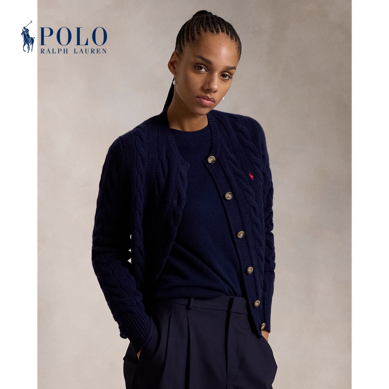 Ralph Lauren/Ralph Lauren Women's Classic Cable Knit Cardigan Rl25801