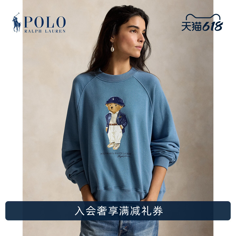 Ralph Lauren/Ralph Lauren Women's Clothing 26 Fall Polo Bear Loose-Fit Crew Neck Shirt Rl28119