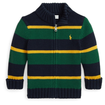 Ralph Lauren baby 24-year-old autumn striped cotton full-zip sweater RL42091