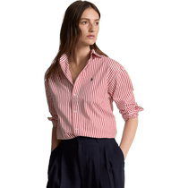 (Gift) Ralph Lauren Womens 24 Early Fall Loose Striped Cotton Shirt