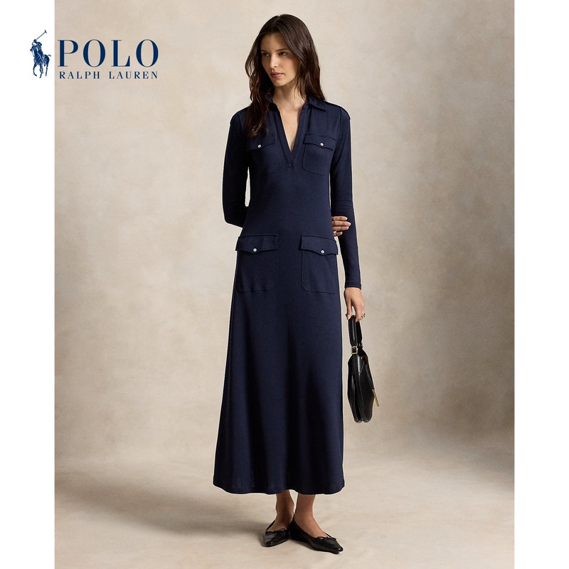Ralph Lauren/Ralph Lauren Women's Early Fall 26 Double-Sided Fabric Practical Dress Rl28194 Ralph Lauren/Ralph Lauren Women's Early Fall 26 Double-Sided Fabric Practical Dress Rl28194