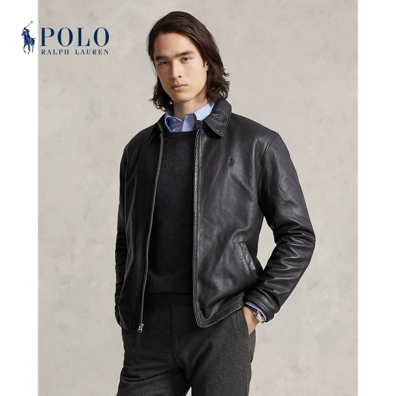 Ralph Lauren/Ralph Lauren Men's Classic Sheep Leather Jacket Rl18690