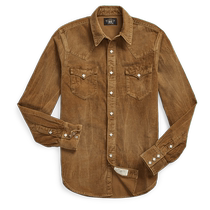 RRL Mens Classic Slim Fit Corduroy American Western Style Shirt RL92323