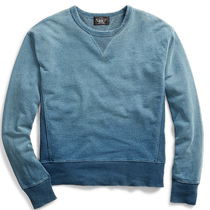 RRL Mens Classic Indigo Terry Cloth Sweatshirt RL90169
