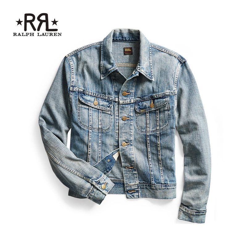 Rrl Men's Classic Indigo Denim Jacket Rl90165