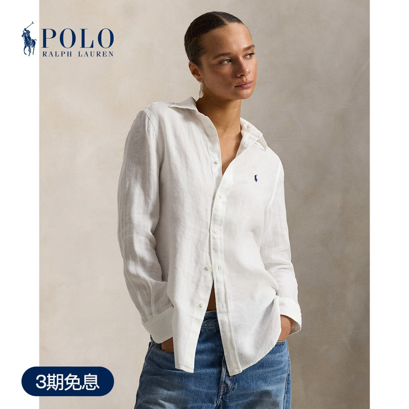 Ralph Lauren/Ralph Lauren Women's Classic Fit Linen Shirt Rl27659