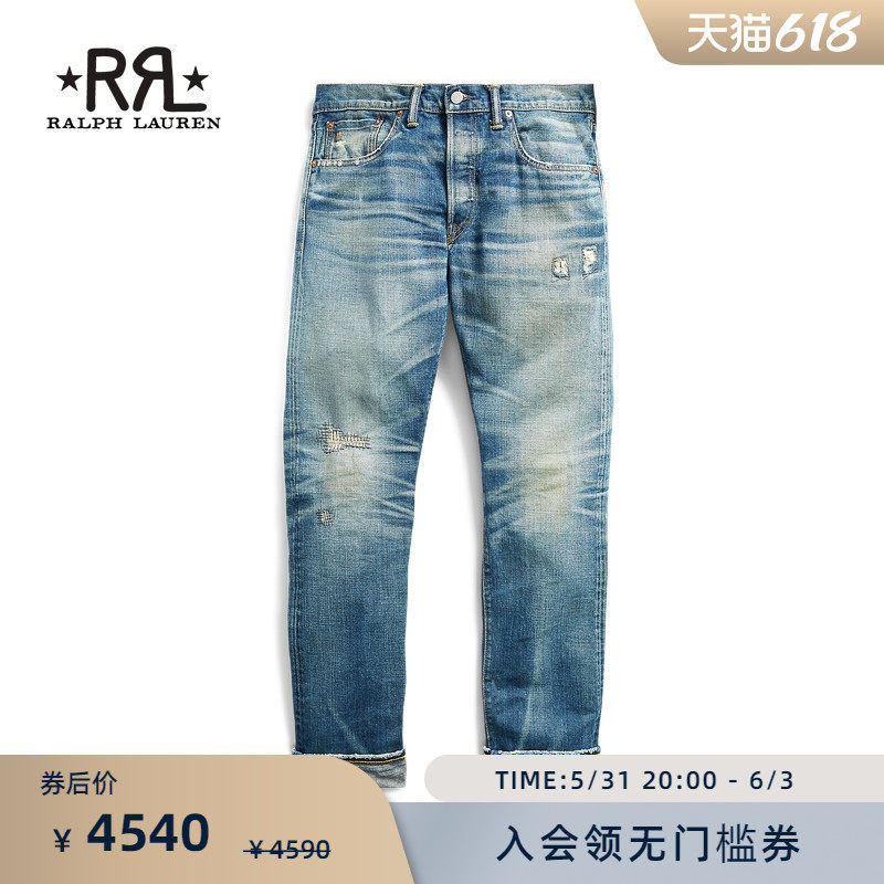 RRL men's dress 2022 Summer workout version cotton trim pair of jeans RL90184
