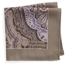 PURPLE LABEL Mens Fall 24 Paisley Pattern Pocket Square RL93643