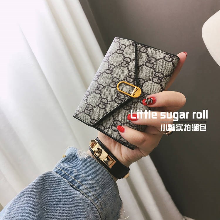 Chao sinh viên nhỏ siêu mỏng dễ thương ví nữ nhỏ tinh tế tươi ngắn nữ đơn giản ins2019 mới - Ví / chủ thẻ ví da handmade
