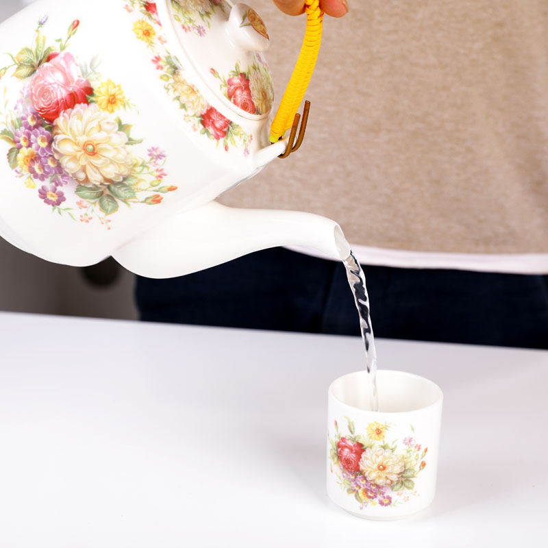 Summer high temperature resistant jingdezhen ceramic teapot hotel home with a cup of cold water large capacity cold explosion - proof kettle