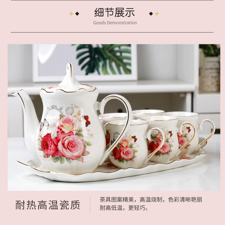 Jingdezhen Korean ceramic teapot tea sets a cup of tea tray with the tray of a complete set of gift boxes household utensils suits for