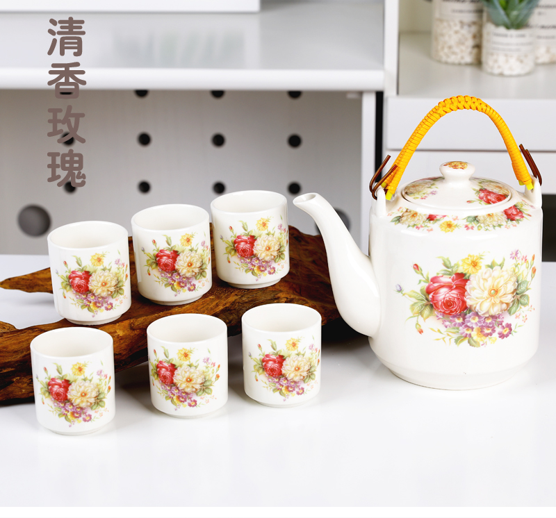 Jingdezhen ceramic household high - temperature cool teapot CiHu cool summer girder are large capacity filter explosion - proof kettle