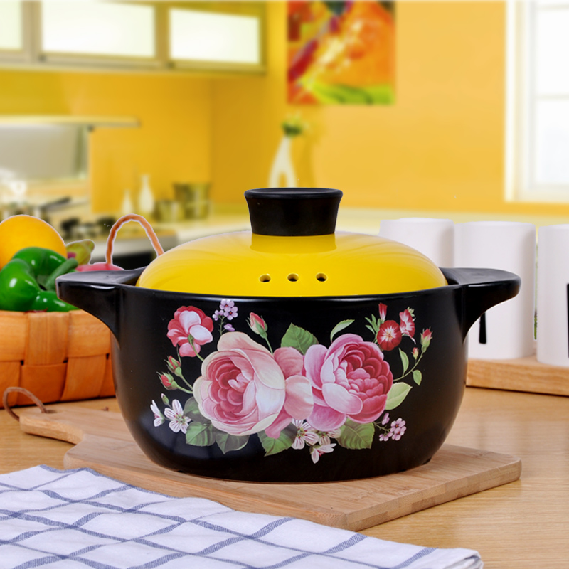 Jingdezhen ceramic pot casserole stew household fire casserole health stew pot, high - temperature soup pot soup pot gas