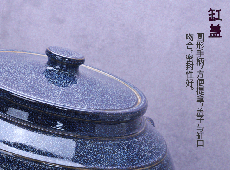 Jingdezhen ceramic barrel oil cylinder tank 20 jins 30 jins of 50 kg 100 jins water storage tank with tap water bucket