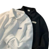 Tide, осенний корейский свитшот, куртка для влюбленных, воротник поло, оверсайз