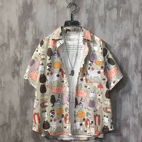 Летняя японская брендовая трендовая тонкая рубашка, короткий рукав