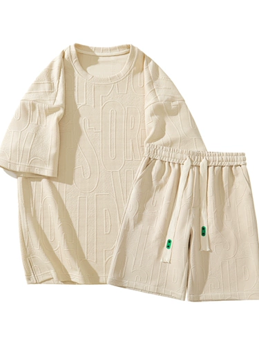 Летний спортивный костюм, шорты, мужские штаны, изысканный стиль, большой размер, короткий рукав