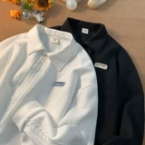 Tide, осенний корейский свитшот, куртка для влюбленных, воротник поло, оверсайз