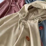 Розовая толстовка с капюшоном, вельветовая куртка, европейский стиль